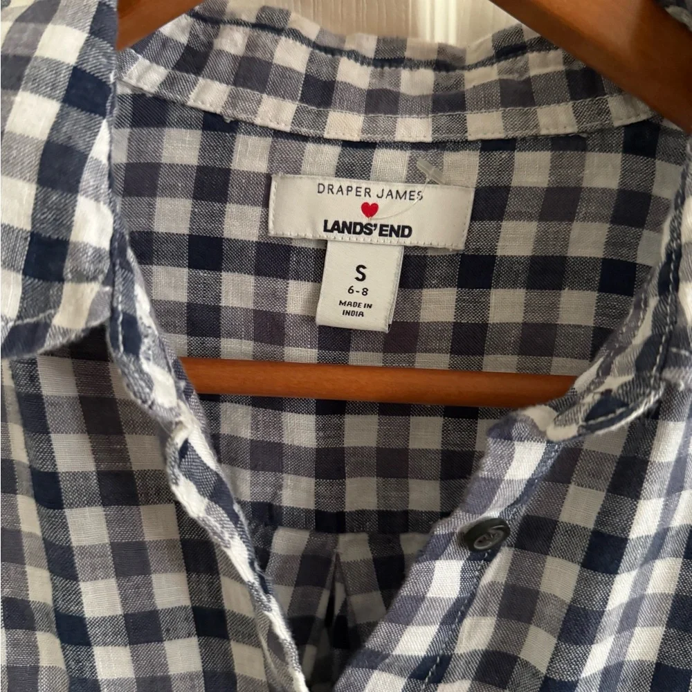 Draper James Navy Checkered Shirt - Picture 4 of 4